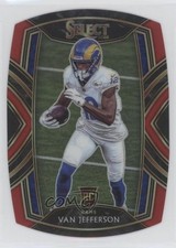 2020 Panini Select Club Level Red Prizm Die-Cut Van Jefferson #271 0lt3