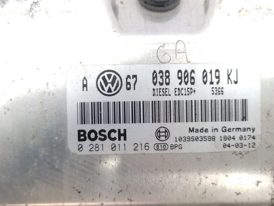 038906019KJ CENTRALINA MOTORE / 0281011216 / 319312 PER SEAT TOLEDO II 1M2 1.9 - Immagine 4 di 4