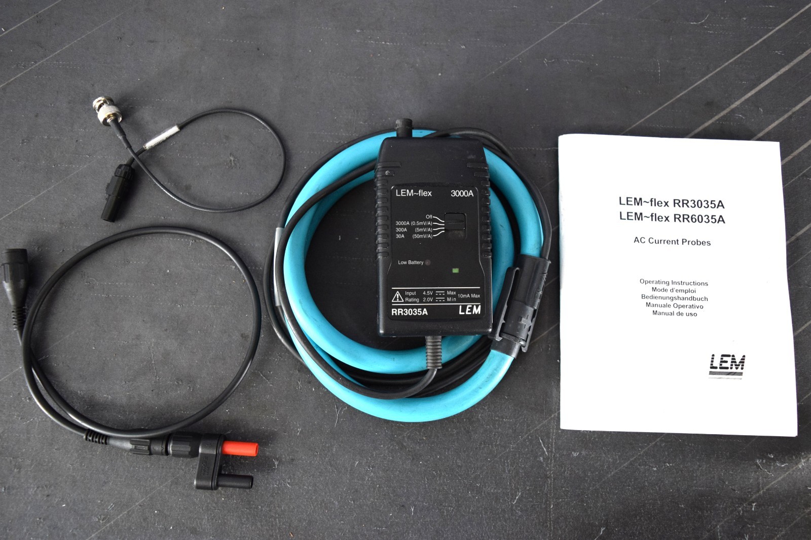 LEMflex RR3035A 30/300/3000 AC Current Probe Flexible Ct, 36"