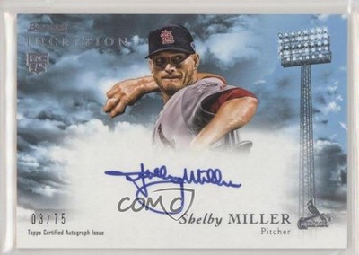 2013 Bowman Inception Rookie Blue 3/75 Shelby Miller #RA-SM Auto RC uk2