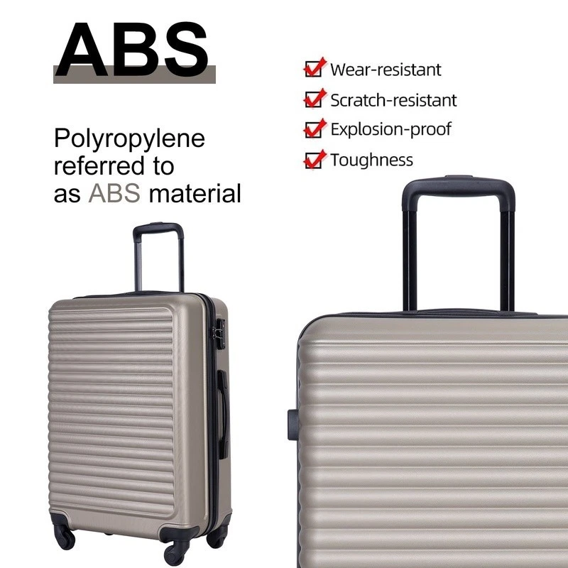 Juego de equipaje rígido ligero con bloqueo TSA 7 cubos de embalaje estuche de viaje duradero Foto 2 de 4