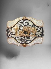 Praying Cowboy Western Style Belt Buckle Hebilla Vaquero con Oracion Vaquero