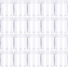 4 or 20 Pack 4oz/120ml Round Plastic Jars with Lids Empty Clear Slime Containers