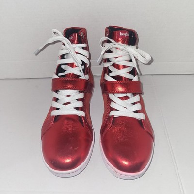 Heyday Sneakers Size  9.5W/7M Bodybuilding Hip Hop High Top Red, White Athletic 