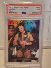 2023 Chronicles WWE LA Knight Origins Gold /10 PSA 7 #132