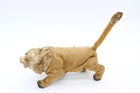 F Vintage Louis Marx Wind Up Mechanical Clockwork Walking Lion Tin Plate Toy