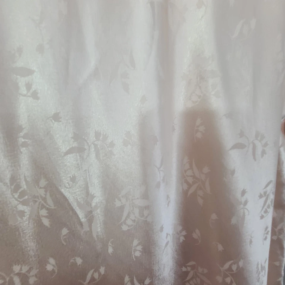 De Colección Camisón TJW Mervyns Med Rosa Damasco Satinado Encaje Volantes Manga Larga Chica Foto 4 de 4