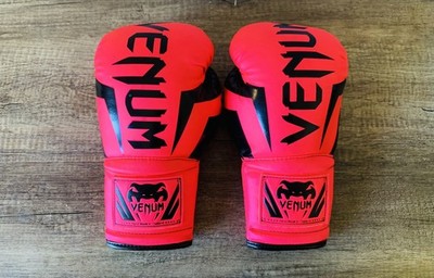 Venom 10oz Lace up Pink Boxing Gloves