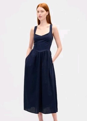 princess polly baby blue dress Get Party Dresses in Navy Blue Midi and Turn Heads main image 0