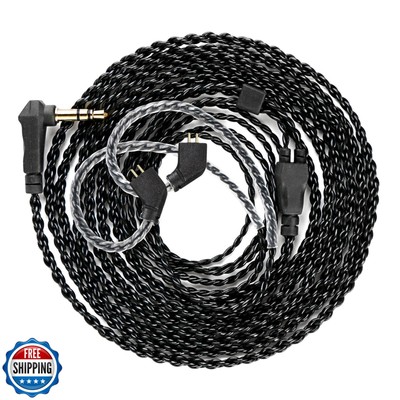 KBEAR KS1 IEM Cable, 1.2 Meter Long in Ear Monitor Cable, CCZ C01 4N OFC Repl