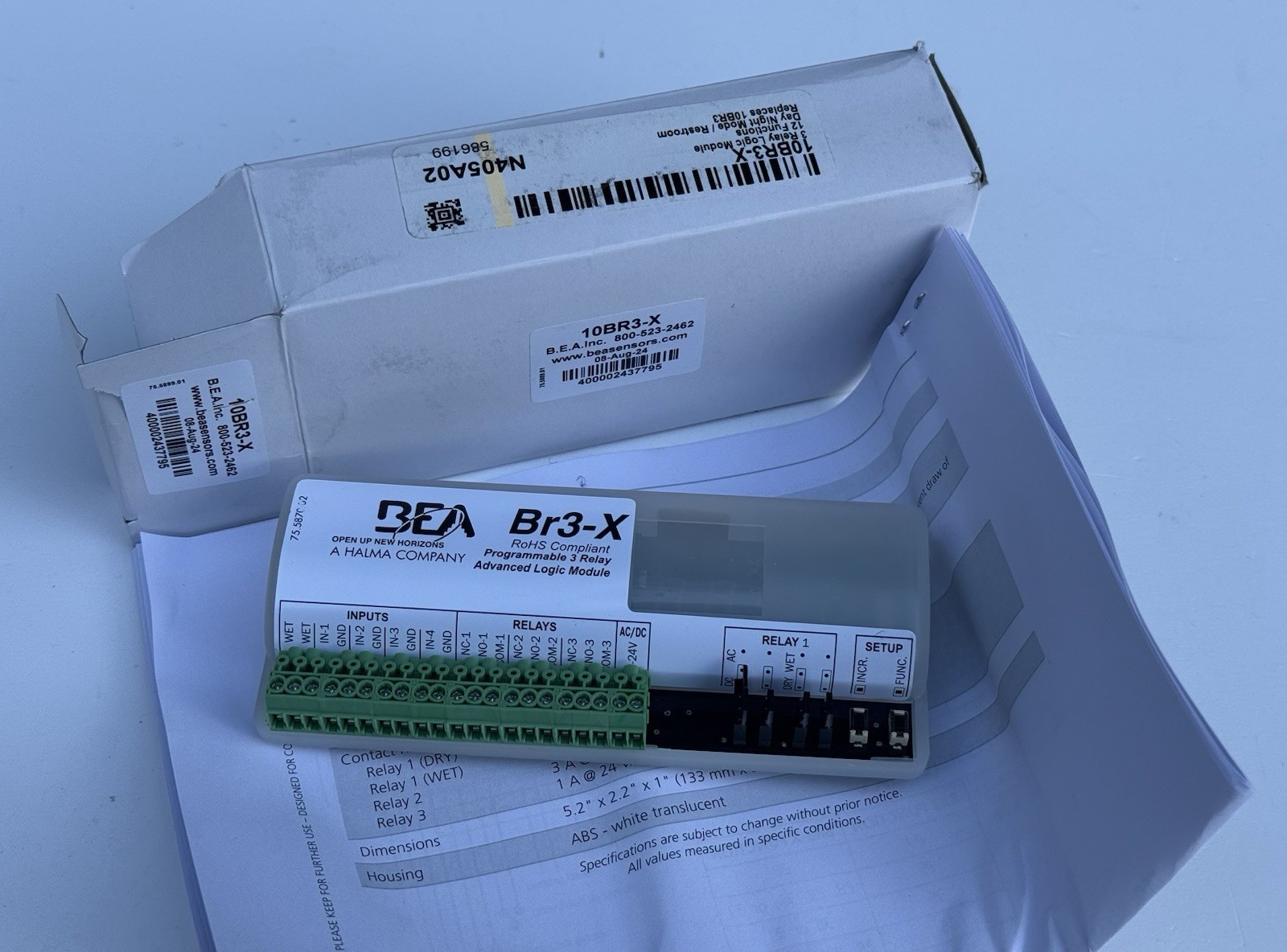 BeA 10BR3-X Programmable 3-Relay Logic Module - New