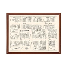 Old Map of Alameda, CA 1952 - Vintage Alameda California Art