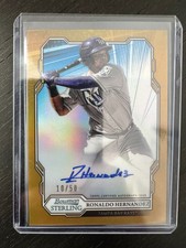 2019 Bowman Sterling Prospect Gold Refractor 10/50 Ronaldo Hernandez Auto 13iq
