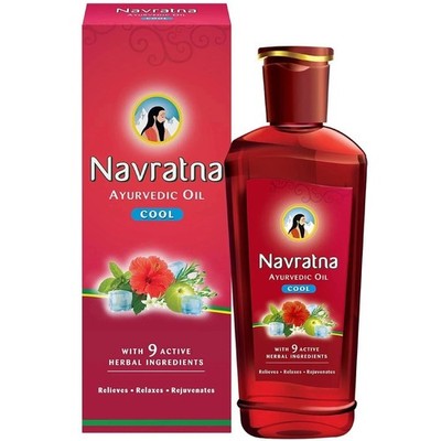 Navratna Ayurvedic Cool Oil 300 ml   9-Kräuter Kühlendes Massageöl