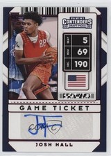 2020 Panini Contenders Draft Picks Sticker Game Ticket Red Josh Hall Auto 0e1b
