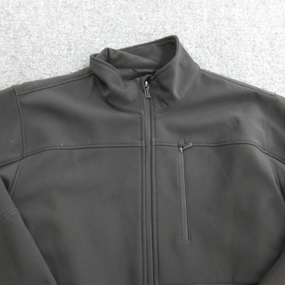 Tumi T-Tech Jacket Mens Large Black Soft Shell Full Zip Chest Pocket Fleece - Image 2 of 4