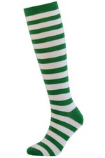 JCOPGWI Womens Christmas Knee High Socks Classic Long One Size, Green White