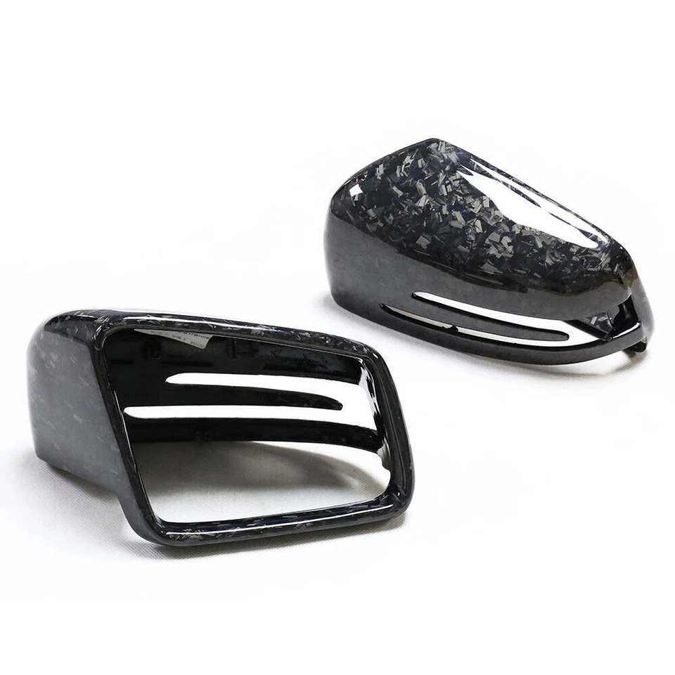 Espejo retrovisor de carbono forjado para Benz W204 W212 W218 cubierta de espejo lateral de fibra de carbono real Foto 4 de 4