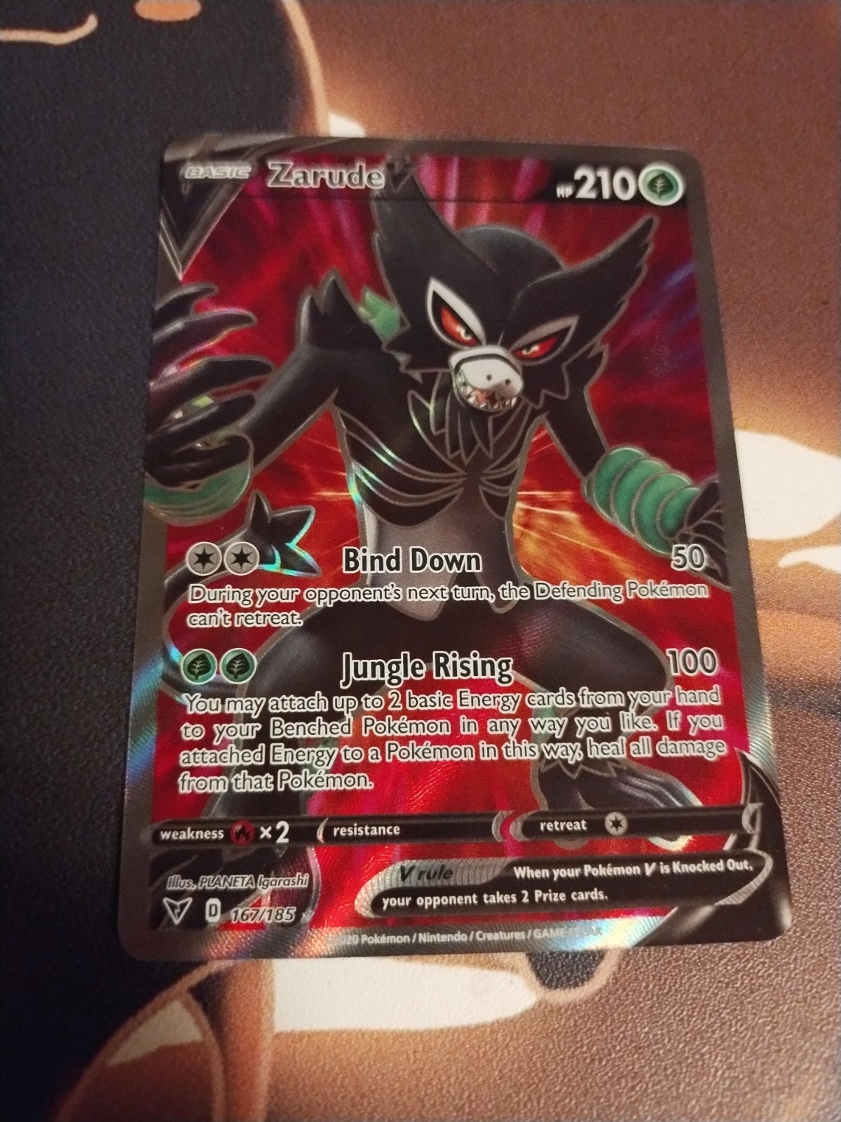 Zarude V (Full Art) 167/185 Swsh04: Vivid Voltage Holo-NM