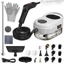 Powerful 2500W Handheld Steam Cleaner, 3-Level Handle Control, 20 Attachments