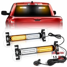 1002l Emergency Strobe Traffic Advisor Light Bar 40 Led Dash 01 Amberwhite