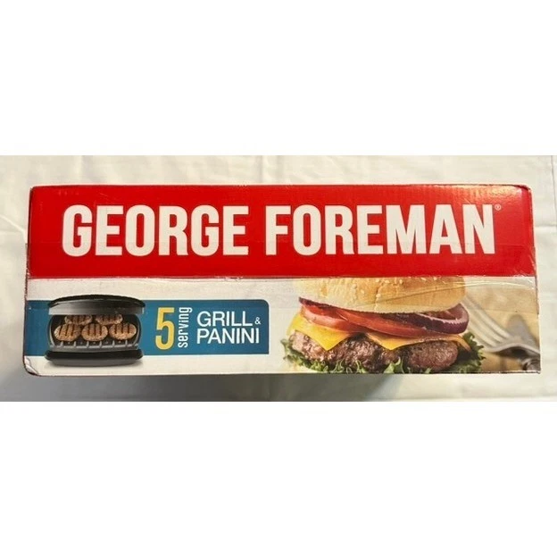 George Foreman 5 Serving Grill & Panini Press George Tough Nonstick Coating - Image 4 of 4