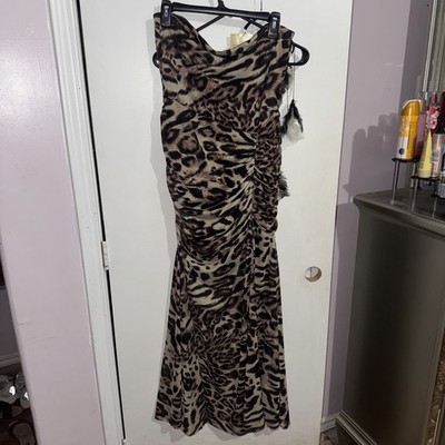 Tube dress leopard print dress