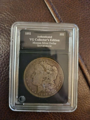 1892 Auth. VG Morgan Silver Dollar