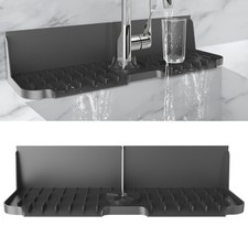 17 x 5.5 Silicone Faucet Handle Drip Catcher Tray Mat, Silicone Faucet Mat ...