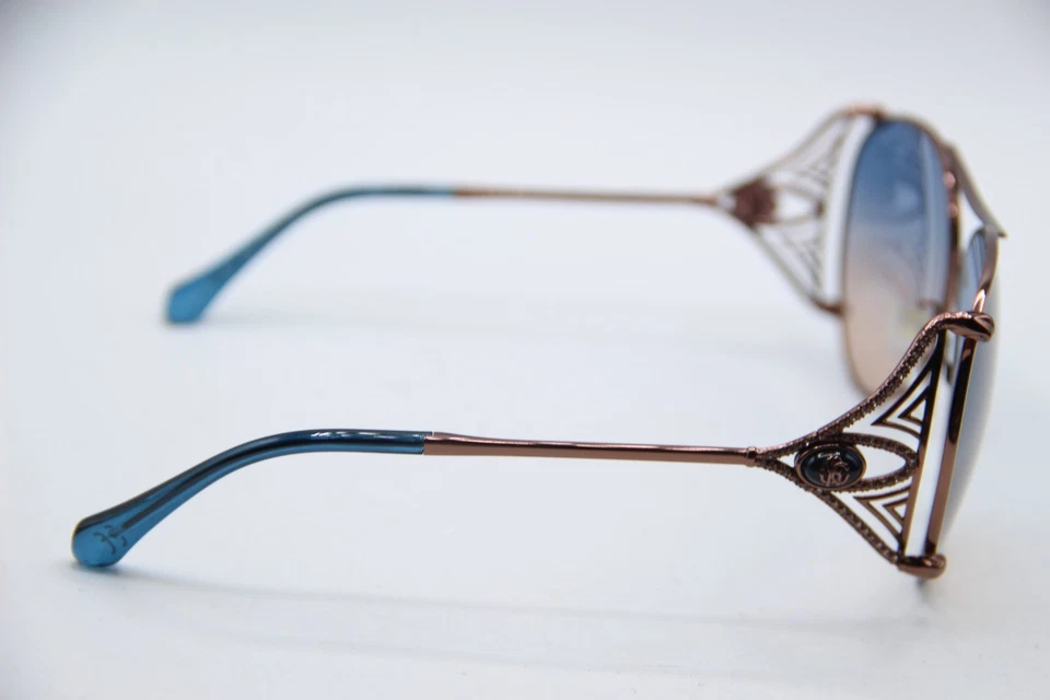 НОВЫЙ ROBERTO CAVALLI FUCECCHIO 1057 34W КОРИЧНЕВЫЙ СИНИЙ ПОДЛИННЫЙ СОЛНЦЕЗАЩИТНЫЕ ОЧКИ 61-12 - Изображение 4 из 4