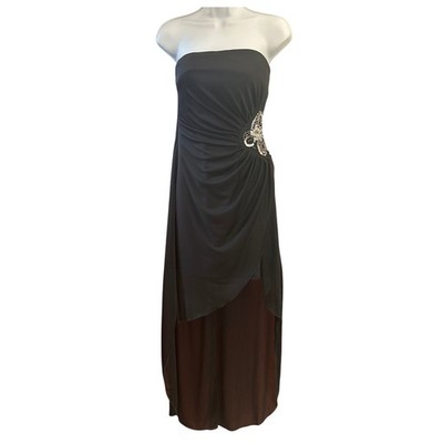 Y2K Teeze Me Strapless Black Sequin Embellished Formal Gown Prom Party Glam  Sz 7 | eBay