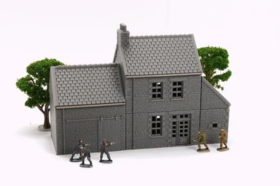 Normandy French Farmhouse | 1/32 (54mm) 1/56 (28mm) Diorama Terrain