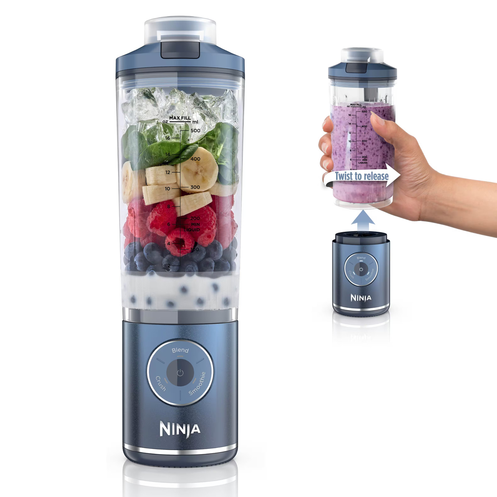 Ninja - Blast Max Portable Blender with 22oz Twist & Go Vess