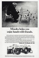 1974 Minolta SR-T 101/SR-T 102: Lunch With Friends Vintage Print Ad
