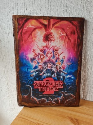 Stranger Things - Season 2  - Druck auf Holz - 40cm x 30cm - Neuwertig