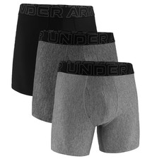 Under Armour Men's 3-Pack Performance Tech Boxerjock Briefs 6" Inseam Medium