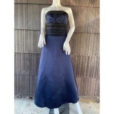 David’s Bridal Strapless Y2K Empire Waist Maxi Gown Formal Prom Evening Vampy