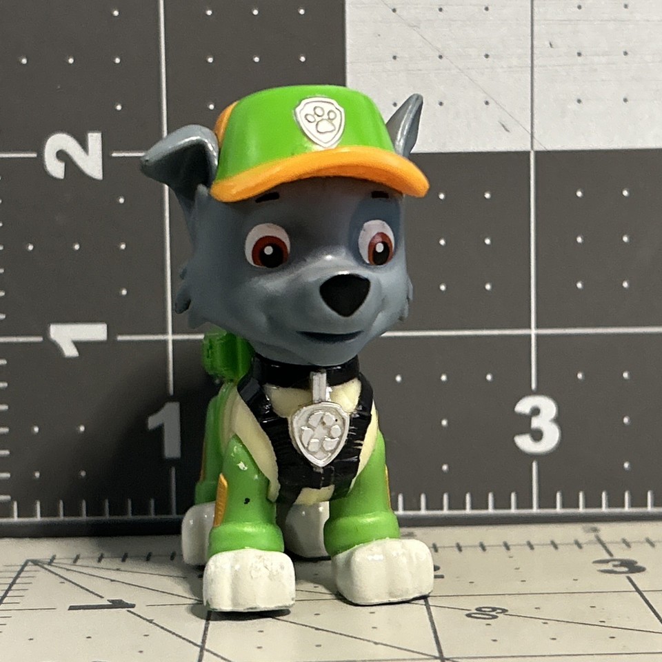 Dog Rescue Figure Paw Patrol Rescue Pup Rocky Recycle Posable Action Figure Dog ...