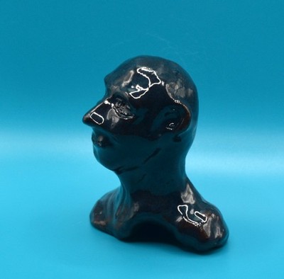 ''Titan of Intellect - 2''-Expensive Original Clay sculpture, hand made &glazed.