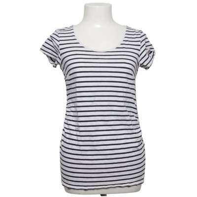 H&M Mama, Umstands T-shirt, Größe: M, Weiß, Elasthan/Baumwolle, Streifen #zqA