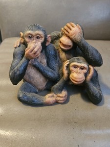 Vintage 3 Wise Monkey Statue