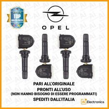 4 x SENSORI TPMS OPEL CORSA MOKKA ASTRA 13506028 PRESSIONE PNEUMATICI 🟢PRONTI🟢