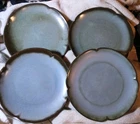 Frankoma Pottery 10" Dinner Plate 5F Plainsman Prairie Green Set of 4