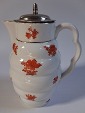 ART DECO PORZELLAN KAKAO KANNE MIT DECKEL - U...