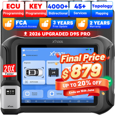 XTOOL D9SPRO Topology Scanner Bidirectional Auto Program Coding Diagnostic Tool