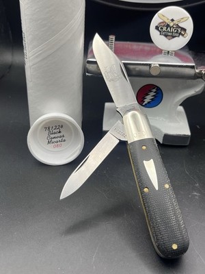 GEC 78 Tidioute Black Canvas Micarta 1095 Carbon Steel #80/105 USA Knife