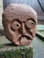 The Red Stone Face Natural Sandstone Gargoyle Stone Wall /Water Feature Only