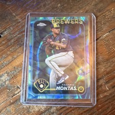 Topps 2024 Chrome Update Frankie Montas #USC82 Aqua Blue Lava Lamp Brewers