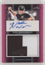2019 Leaf Perfect Game National Showcase 8/10 Nate Wohlgemuth Patch Auto nd3