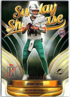 2025 Topps Signature Class #SS-4 Quinn Ewers Sunday Showcase Green #/150